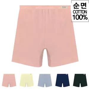 여성 코튼 트렁크 팬티 5종 세트 데일리 부드러운 면 쾌적한 통기성 사가팬티