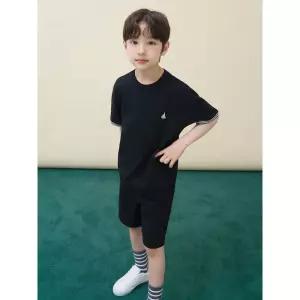 [BEANPOLE KIDS] [시즌오프 30%] 캥거루 포켓 피케 상하 세트 - 블랙 (BI6442U065)