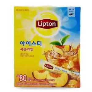 립톤 홍차 아이스티 복숭아맛 여름 피치음료 80T