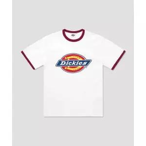 DICKIES 트리 로고 링거 티셔츠 Red