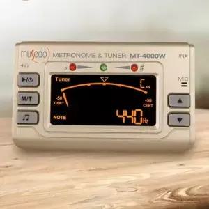 MUSEDO MT-4000W 메트로놈 튜너 2 in 1 플루트 색소폰 블랙 파이프 관악기용
