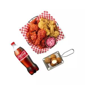 [bhc] 후라이드반퐈이어킹반+치즈볼+콜라1.25L