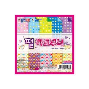 종이나라 펄 하트무늬 색종이스티커 20매 (20개입)/종이접기/TORWHDDL/디자인/예쁜/반짝이/색종이