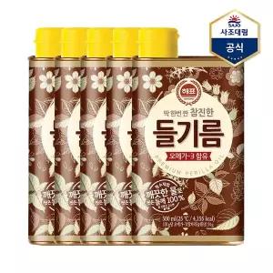 [하프클럽/사조 대림]해표 참진한 들기름 500ml X 5병 /들깨기름