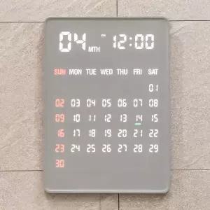 [하프클럽/오티마트]플라이토 와이파이 자이언트 전자달력 인테리어 LED 벽시계 50cm