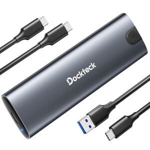 dockteck M.2 SATA SSD 인클로저, 도구가 필요 없는 10Gbps USB 3.2 Gen 2 to 어댑터 케이스, 2230 /2242 /2260 /2280