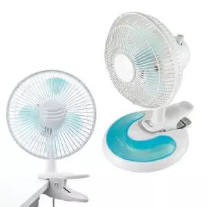 [셀러허브]한일70BM 블루 상하좌우 회전 클립형 미니 선풍기 (S35405950)