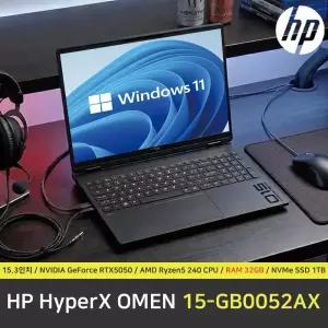 HP HyperX 오멘 15-GB0052AX 노트북 / 윈도우11 설치 / RAM 32GB / NVMe SSD 1TB