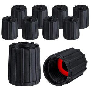 meajoo 10pcs 플라스틱 타이어 밸브 스템 먼지 범용 씰, 공기 보호, suv, 누수 오토바이, 캡, 자동차, 고무 자전거(블랙)용 캡 트럭, 오링 방지