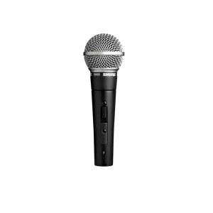 가수 스피커 및 무대용 라이브 스튜디오 공연 마이크를 위한 Shure SM58S 다이내믹 보컬 마이크 켜짐/꺼짐 스위치 카디오이드 패턴 내장 팝 필터 블랙