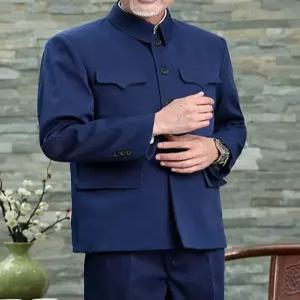 중국 북한 지도자 인민군 장교 군복 단층 코스튬 할로윈
