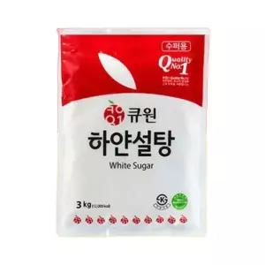 큐원 하얀 설탕 달콤한 3kg 6개