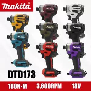 마키타 DTD173 1800RPM 무선 임팩트 드라이버 180N.m 브러시리스 모터 전기 드릴 목재볼트T-모드 마키타 배