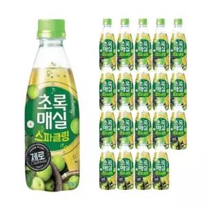 웅진 초록매실 스파클링 제로 음료수 350ml 20개 GST MNS