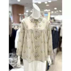 [트리아나]소고 세이브존01 꽃 프린트 루즈핏 카라넥 블라우스 AM2BA22 (51567992)