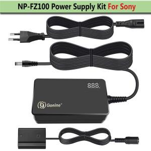 NP-FZ100 AC 전원 어댑터 DC 커플러 더미 배터리 키트 소니 호환  알파 A7 III A6600 FX3 A7R3 IV A9 용