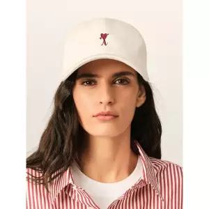 AMI PARIS (Unisex) Arrow Ami De Coeur Cap - Ecru 1093163