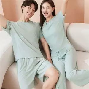 [하프클럽/]남녀 커플 잠옷 남녀 커플 파자마 이지웨어 통기성 신혼부부 여
