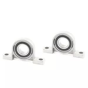 XMHF 26mm 보어 베개 블록 장착 베어링 주조 알루미늄 합금 자체 정렬 플랜지 UP005 삽입 2개