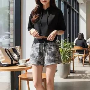 [하프클럽/]여성 카모 밴딩 밀리터리 쇼츠 여름 반바지 핫팬츠