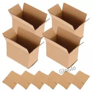 이동 포장을 위한 10 Pcs 골판지 상자 재사용 가능한 종이 메일 링 컨테이너 안전 조립 디자인