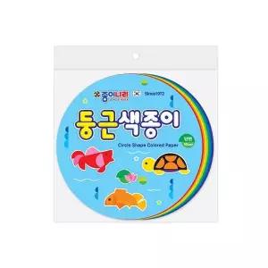 종이나라 단면 둥근 색종이 10cm 100매 (10개입) 2450310 J