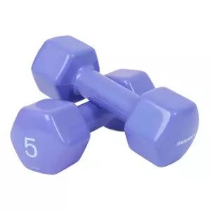 IW PVC 뷰티 육각 덤벨 5kg 블루베리 2개입가벼운아령 미니 웨이트 용품 근력운동 트레이닝