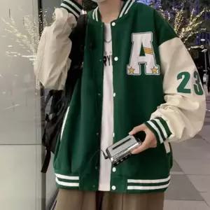 가벼운 야구 잠바 남자 여자 공용 커플룩 블루종 스타일 후드티 레이어드 착용