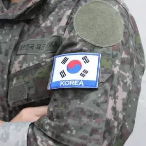 [알티피아]자수 태극기 와펜 파랑