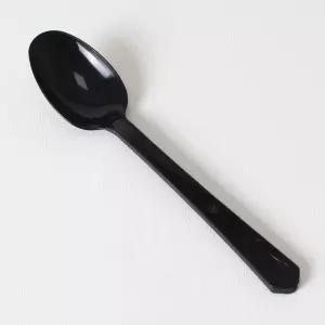 일회용숟가락 BW 176mm 줄줄이 개별포장 블랙 1500개수저 스푼 1회용 플라스틱 식기 배달 커트러리