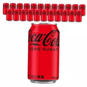 무설탕 탄산음료 350ml 24캔 빨간 캔 제로칼로리 청량 음료 홈파티 업소용