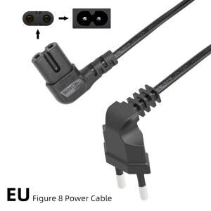 모니터전원선 IEC C7 그림 8 케이블 유로 TV 2구 각도 EU 노트북용 LED AC 90도