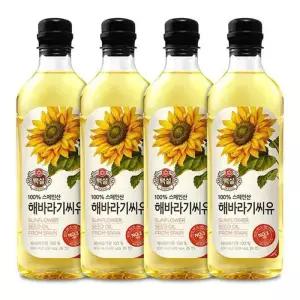 [그로미스]백설 해바라기씨유 900ml 4병 (19766626)