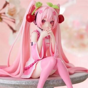 새로운 하츠네 미쿠 애니메이션 피규어 장난감 핑크 체리 원피스 MIKU Kawaii 만화 PVC 액션 입상 모델 인