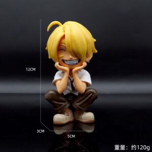 12cm 애니메이션 피규어 원피스 몽키 D 루피 로로노아 조로 귀여운 장난감 Q 넨드로이드 자동차 장식 PVC