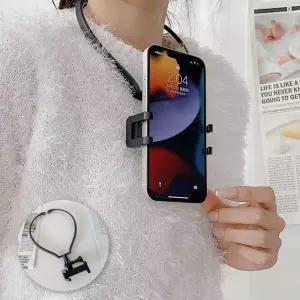 여행폰넥거치대 촬영 셀카봉 미끄럼방지 각도조절 목에거는폰홀더 손쉽게
