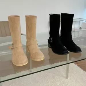 발목 겨울 부츠힐 여성화 로우힐 워커부츠 미들힐 힐