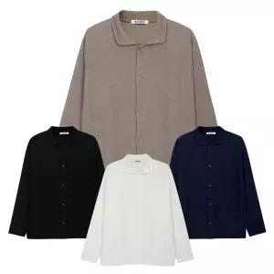 [모로엠]남성 국내생산 버튼 칼라 데일리 니트 5C-KN-Q018