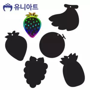 픽트스토어 종이스크래치1800모양종이과일 홀로그램북