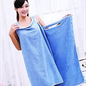 IKWE61FAC 원피스형 가운 블루 타월 샤워 베스 목욕 타올