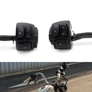 바이크 오토바이 핸들바 회전 신호 제어 전등 스위치 Autocycle 프레스 경적 컨트롤러 Harley 용 교체 시작