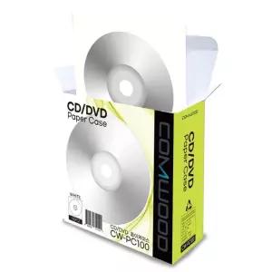 IKWFKE0N1 JMds 컴우드 CD 투명창 종이 화이트 100P CW-CP100 케이스 공 시디