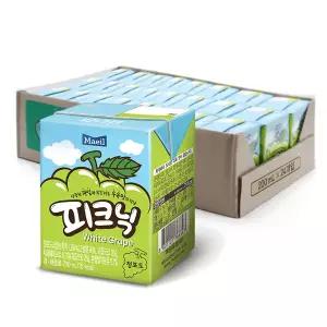 피크닉 청포도 200ml x 48팩 간식 만들기 발렌타인데이 생일파티 생일 어린이집