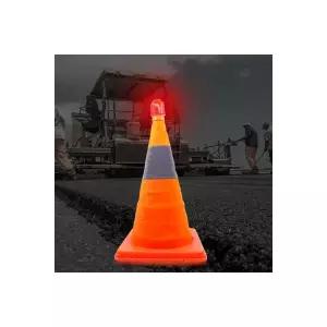 고급 안전 LED접이식 칼라콘(AAA건전지 별매)/도로공사현상 라바콘 주차꼬깔콘