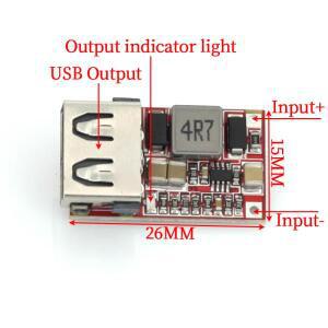 차량용 USB 충전기 모듈 DC 벅 스텝 다운 컨버터 미세 6-20V 12V-5V 3A 12V 5V 전원 어댑터