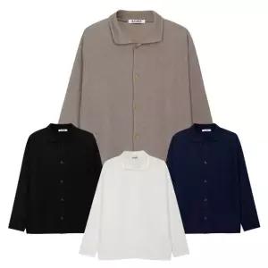 [모로엠] 남성 국내생산 버튼 칼라 데일리 니트 5C-KN-Q018