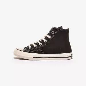 368983C-BLACK/BLACK/EGRET 척 70 빈티지 캔버스 키즈 블랙 하이 - BLACK/BLACK/EGRET 컨버스