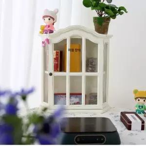 빈티지 미니 키친장 홈카페 장식장 커피장 찻장 수납 카페장 캐비닛 엔틱 수납장 선반 찻잔