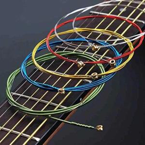 6개/세트 멀티 컬러 어쿠스틱 기타 현 레인보우 컬러풀 E-A 포크 클래식 Guitar11