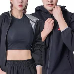 스파트 남녀 홈트용 긴팔후드집업 땀복